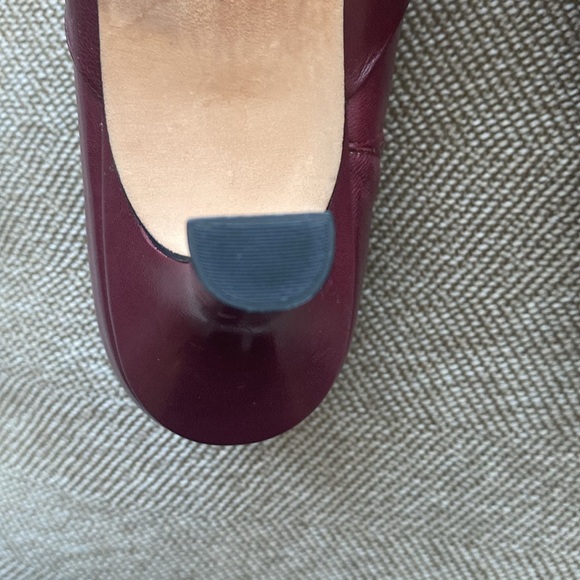 Antonio Melani Pointy Square Glove Fit Slip In Heel. Cranberry Red Leather.SZ 10 - Picture 10 of 16